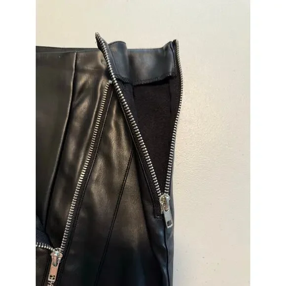 Lulus Tough Stuff Black Vegan Leather Skirts Size Medium - Picture 6 of 10